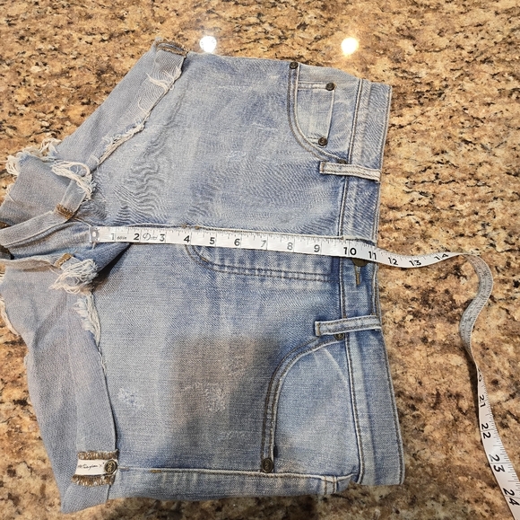 One X Oneteaspoon Lovers Denim Shorts Women's 27‎ Button Fly - Picture 4 of 10